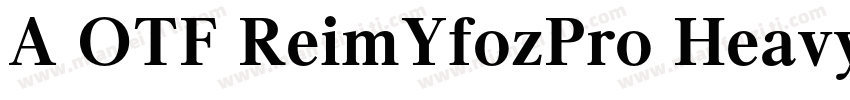 A OTF ReimYfozPro Heavy字体转换